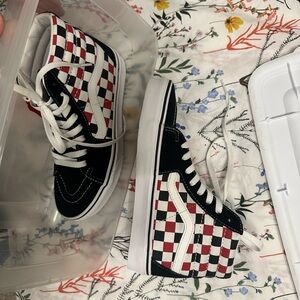 Vans Checkered High-Top Sneakers